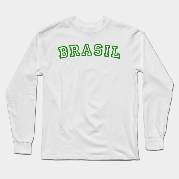 brasil sports logo Long Sleeve T-Shirt by twothousands